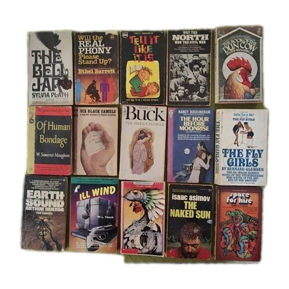 Fifteen Mid Century Paper Book Lot Sci-Fi Mystery History Satire Psychology Sex - Picture 2 of 16